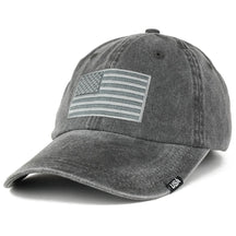Armycrew USA Flag Embroidered Cotton Washed Low Profile Adustable Cap