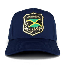 Jamaica Flag and Text Emblem Iron on Patch Adjustable Baseball Cap
