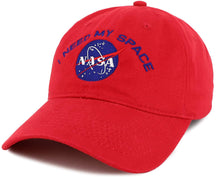 NASA I Need My Space Embroidered 100% Brushed Cotton Soft Low Profile Cap - Black
