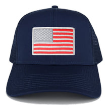 Armycrew XXL Oversize Red Grey USA Flag Patch Mesh Back Trucker Baseball Cap