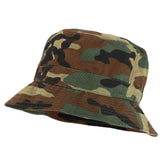 Armycrew Soft Cotton Fisherman Polo Bucket Hat - Woodland - S-M