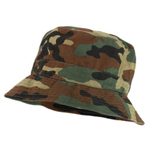 Armycrew Soft Cotton Fisherman Polo Bucket Hat - Woodland - S-M