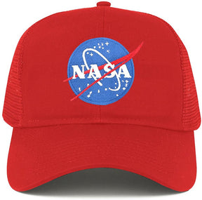 Armycrew NASA Insignia Small Space Logo Embroidered Iron on Patch Snapback Mesh Trucker Cap