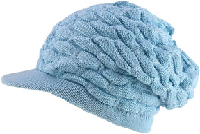 Armycrew Rasta RGY Ribbed Deep Crown Dreadlock Cotton Beanie Visored Hat