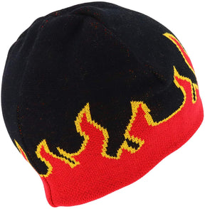 Armycrew Flame Design 8 Inch Winter Short Beanie Hat
