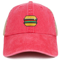 Armycrew Burger Patch Washed Pigment Dyed Soft Trucker Baseball Cap