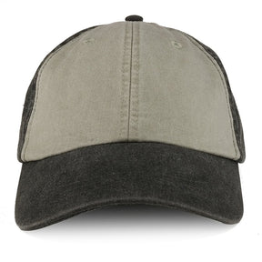 Armycrew Two Tone Pigment Dyed Washed Unstructured Baseball Cap