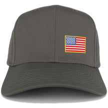 Small Yellow Side American Flag Embroidered Iron on Patch Adjustable Baseball Cap