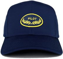 Armycrew Pilot Oak Leaf Oval Embroidered Patch Snapback Baseball Cap