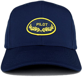 Armycrew Pilot Oak Leaf Oval Embroidered Patch Snapback Baseball Cap