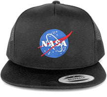 Flexfit 5 Panel NASA Small Insignia Space Embroidered Patch Snapback Mesh Cap