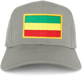 Green, Yellow and Red Rasta Flag Embroidered Iron on Patch Adjustable Baseball Cap
