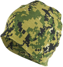 Armycrew Digital Camouflage Polyester Jersey Knit Lightweight Soft Beanie Cap