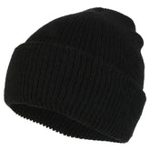 Armycrew Made in USA Government Issue Watch Wool Cuff Long Beanie Hat - Black