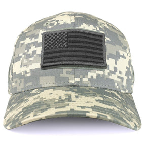Armycrew USA Grey Flag Tactical Patch Structured Operator Baseball Cap