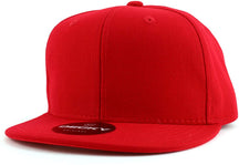 Armycrew Women's Size Solid Flatbill Snapback Structured Baseball Cap