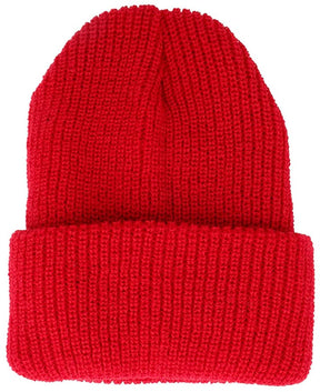 Made in USA, Acrylic Winter Watch Cap Long Cuff Folded Beanie