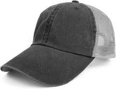 Armycrew Blank Washed Pigment Dyed Twill Unstructured Trucker Baseball Cap