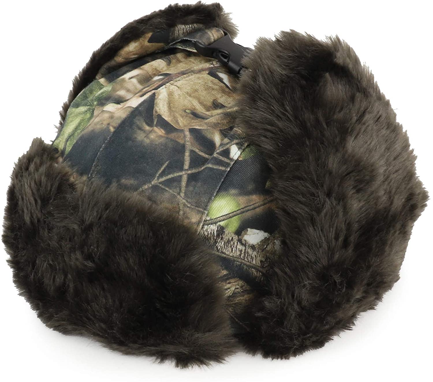 Armycrew HybriCam Camouflage Aviator Faux Fur Trooper Hat with Earflaps