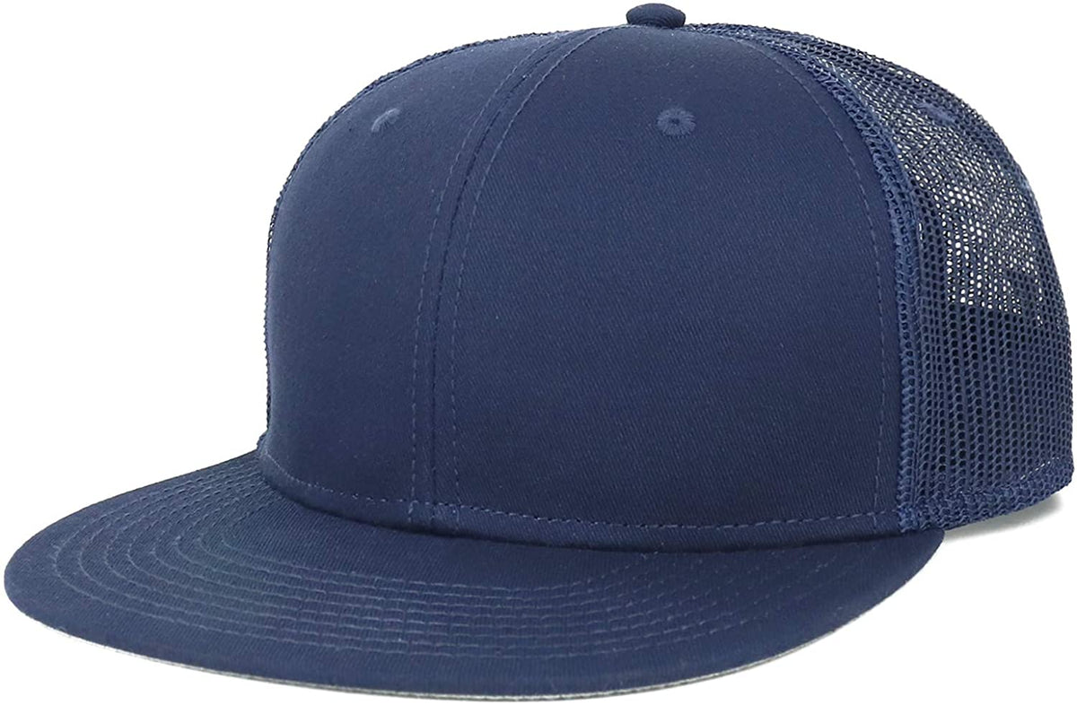 Armycrew Oversize XXL Blank Flatbill Mesh Snapback Cap