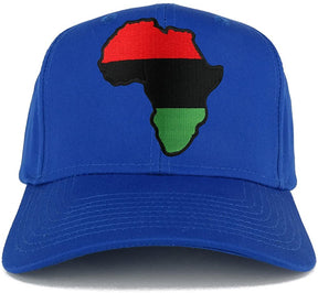 Red Black Green Africa Map Embroidered Iron on Patch Adjustable Baseball Cap