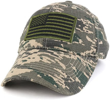 Armycrew USA American Flag Embroidered Subdued Olive Tactical Patch with Adjustable Operator Cap