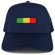 Rasta Green Yellow Red Embroidered Iron on Patch Adjustable Trucker Mesh Cap