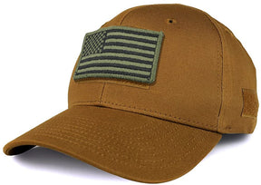 Armycrew USA Olive Flag Tactical Patch Structured Baseball Cap