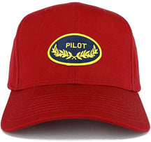 Armycrew Pilot Oak Leaf Oval Embroidered Patch Snapback Baseball Cap
