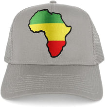 Green Yellow Red Africa Map Embroidered Iron on Patch Adjustable Trucker Mesh Cap