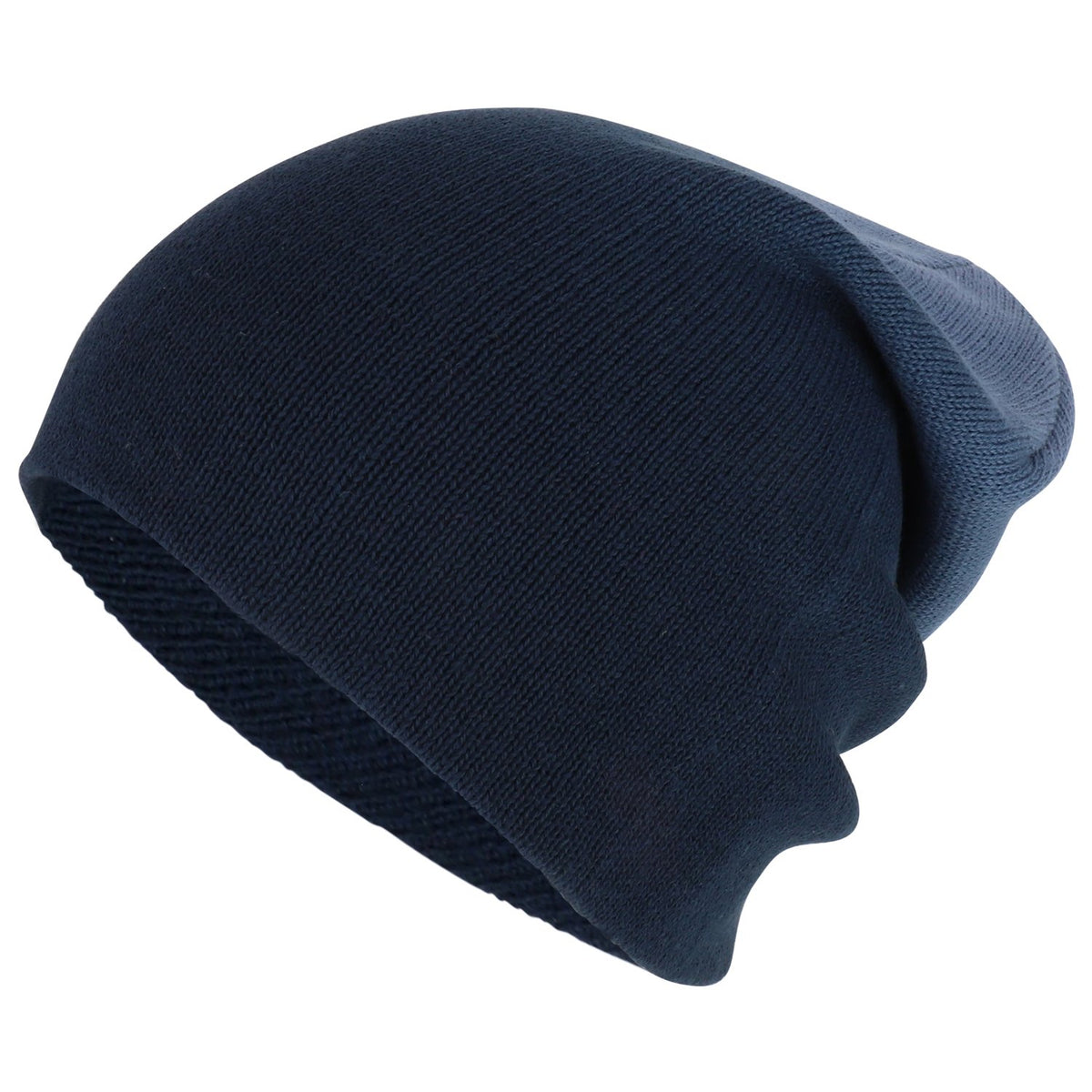 Armycrew Two Tone Stylish Lightweight Knit Long Slouch Beanie