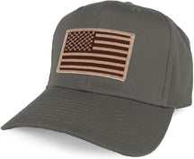 Armycrew XXL Oversize Desert USA American Flag Patch Solid Baseball Cap - Black