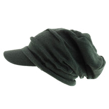 Armycrew Deep Crown Wrinkled Knit Slouch Rasta Beanie Visor