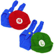 Armycrew Mario and Luigi Infant 2 Piece Outfit Crochet Hat and Pants - Luigi Green