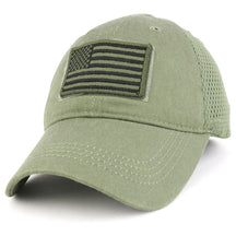 Armycrew USA Olive Flag Tactical Patch Cotton Adjustable Trucker Cap