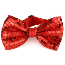 Armycrew Shiny Sequin Covered Adjustable Pre-tied Bow Tie
