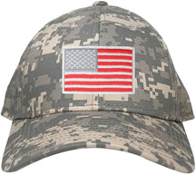 Armycrew Low Profile US American Flag Patch Camo Cap - ACU