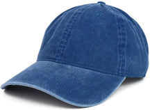 Armycrew XXL Oversize Big Washed Cotton Pigment Dyed Unstructured Baseball Cap - Black