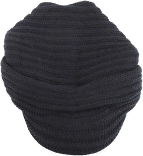 Armycrew Rasta Cable Knit Slouch Winter Visored Beanie Hat