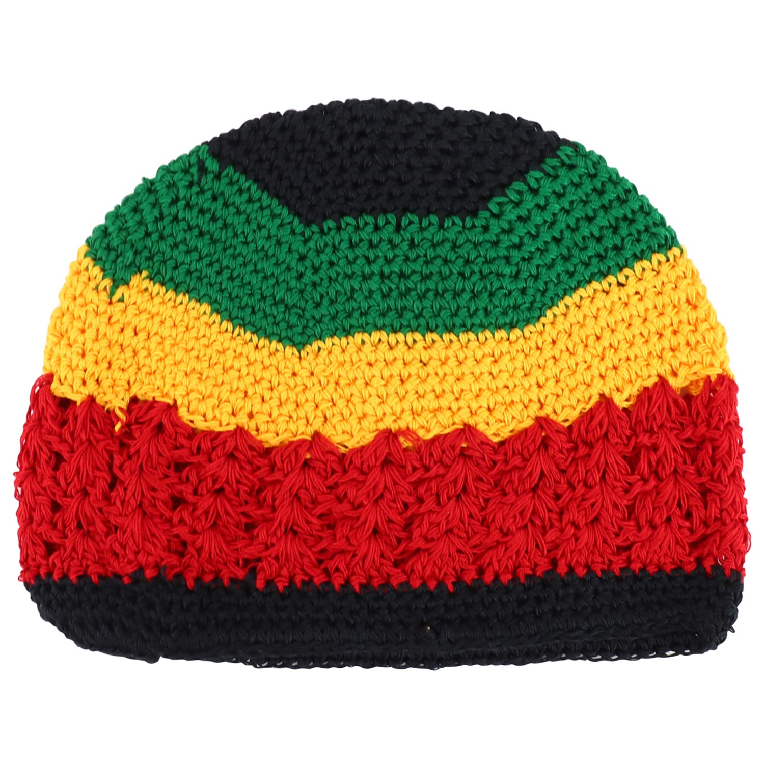 Tøj gå ind Bevidst Armycrew Rasta Jamaica Crochet Knit Stretchable Skull Beanie Hat -  Armycrew.com
