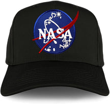 Armycrew XXL Oversize NASA Insignia Logo Iron On Patch Solid Baseball Cap