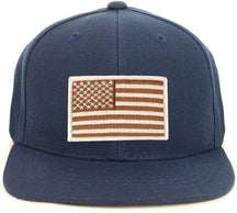 Armycrew Youth Kid Size Desert American Flag Patch Flat Bill Snapback Baseball Cap
