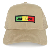Jah Love Green Yellow Red Embroidered Iron on Patch Adjustable Trucker Mesh Cap