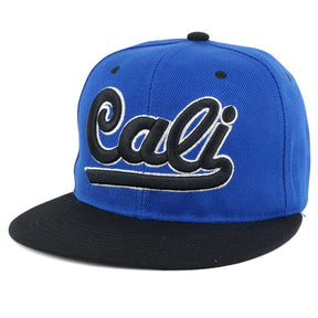 Cali 2-Tone 3D Embroidered California Flatbill Adjustable Snapback Cap