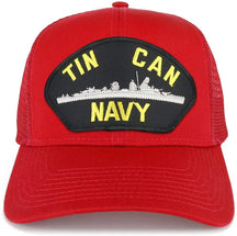 Armycrew Tin Can Navy Submarine Large Patch Snapback Mesh Trucker Cap