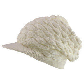 Armycrew Rasta RGY Ribbed Deep Crown Dreadlock Cotton Beanie Visored Hat