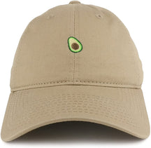 Armycrew Small Avocado Embroidered Washed Cotton Soft Crown Dad Hat - Grey