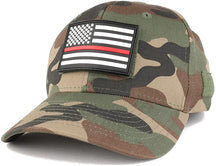 Thin RED Line USA Flag 3-D Rubber Tactical Patch Adjustable Structured Operator Cap