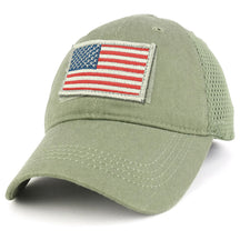 Armycrew USA White Flag Tactical Patch Cotton Adjustable Trucker Cap