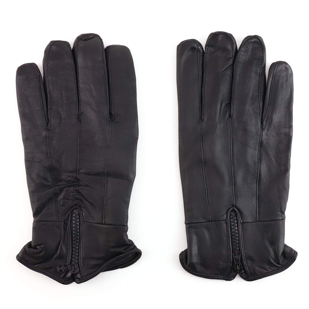 Armycrew Men's Thermal Lined Insulated Classic Zipper Leather Gloves